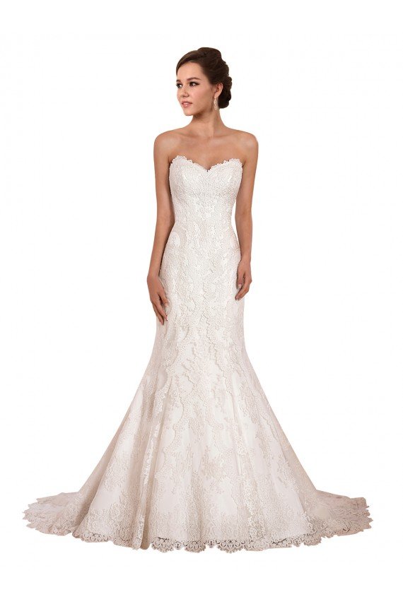 Affordable Sweetheart Neckline Sexy Mermaid Lace Wedding Dress