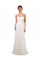 Affordable Sweetheart Neckline Chiffon Wedding Dress with Criss-Cross Ruched Bodice