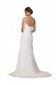 Affordable V-Neck Sheath Chiffon Wedding Dress with Straps