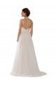 Affordable Illusion Halter Lace Boho Wedding Dress with Plunging Sweetheart Bodice