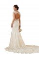Affordable Modern Chapel Train Sweetheart Mermaid Lace Wedding Dress with Keyhole Back