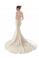 Affordable Long Sleeves Off the Shoulder Trumpet Lace Wedding Dress