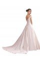 Affordable Off the Shoulder Sweetheart Ball Gown Satin Wedding Dress