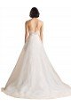 Affordable Strapless Sweetheart Lace Bodice A-Line Organza Wedding Dress