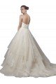 Affordable Strapless Ball Gown Tulle Wedding Dress with Lace Appliques