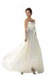 Affordable Strapless A-Line Taffeta Wedding Dress