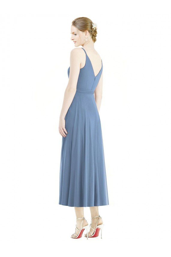 Affordable Short Tea Length Chiffon Bridesmaid Dress