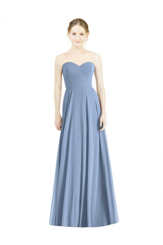 Affordable Strapless Sweetheart Chiffon Bridesmaid Dress