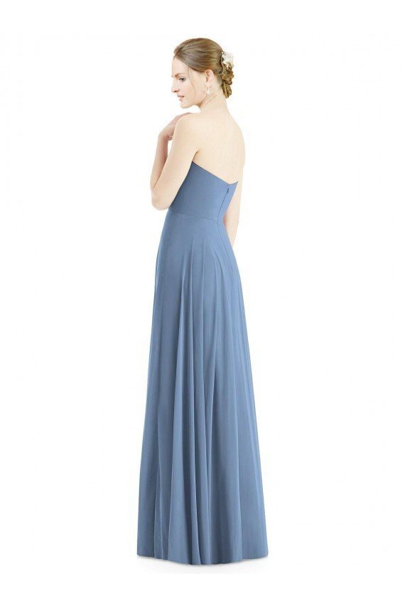 Affordable Strapless Sweetheart Chiffon Bridesmaid Dress
