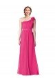 Affordable Full Length One Shoulder Chiffon Bridesmaid Dress