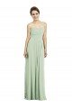Affordable Full Length Strapless Chiffon Bridesmaid Dress with Sweetheart Neckline