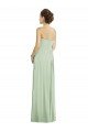 Affordable Full Length Strapless Chiffon Bridesmaid Dress with Sweetheart Neckline
