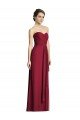Affordable Long Strapless Chiffon Bridesmaid Dress with Side Slit