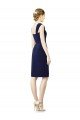 Affordable Cocktail Length Short Cap Sleeves Chiffon Bridesmaid Dress