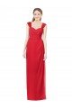 Affordable Long Chiffon Bridesmaid Gown with Neckline Straps