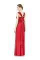 Affordable Long Chiffon Bridesmaid Gown with Neckline Straps