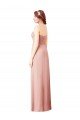 Affordable Long Chiffon Sweetheart Bridesmaid Dress with Twist Bodice