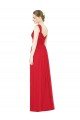 Affordable Full-Length Long Chiffon Bridesmaid Dress with Side Front Slit