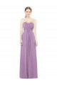 Affordable Sweetheart Neckline Strapless Chiffon Bridesmaid Dress with Wrap Pleat