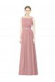 Affordable High Neck Chiffon Bridesmaid Dress with Low Back