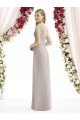 Affordable Full Length Lux Chiffon Dress with Draped Bodice And Shirred Straps