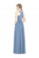 Affordable Sleeveless Cross Strap Back Chiffon Bridesmaid Dress