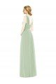 Affordable Sleeveless Chiffon Long Bridesmaid Dress with Shoulder Straps