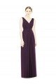 Affordable V-Neckline Sleevelss Full Length Chiffon Bridesmaid Dress