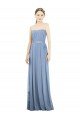 Affordable V-Pleat Chiffon Full-Length Strapless Bridesmaid Dress