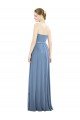 Affordable V-Pleat Chiffon Full-Length Strapless Bridesmaid Dress