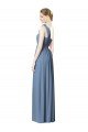 Affordable Flower Shoulder Draped One Shoulder Chiffon Bridesmaid Dress