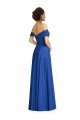 Affordable Off the Shoulder Draped Chiffon Maxi Bridesmaid Dress