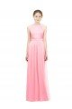 Affordable Sleek Halter Neck Chiffon Bridesmaid Dress 