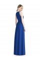 Affordable Draped Keyhole Long Chiffon Bridesmaid Dress