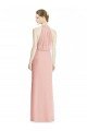 Affordable Halter Neck Trumpet Chiffon Bridesmaid Dress