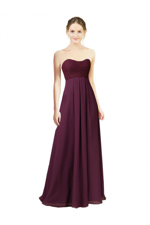 Affordable Dreamy Lace Over Chiffon Bridesmaid Dress