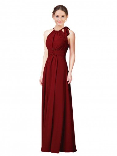 Affordable Luxe Chiffon Bridesmaid Dress with Open Slit In the Back