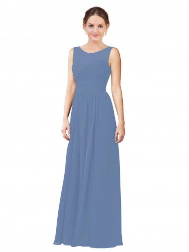 Affordable Luxe Chiffon Bridesmaid Dress with Illusion and Sweetheart Neckline