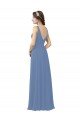 Affordable Draped V-Neck Luxe Chiffon Bridesmaid Dress