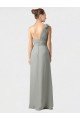 Affordable Sheer One Shoulder Chiffon A-Line Bridesmaid Dress with Slit
