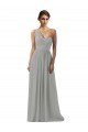 Affordable Ruffled One Shoulder Floor Length Long Chiffon Bridesmaid Dress