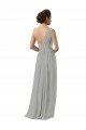 Affordable Ruffled One Shoulder Floor Length Long Chiffon Bridesmaid Dress