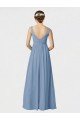 Affordable Long Chiffon Bridesmaid Dress with Sweetheart Neckline and Wide Straps