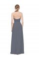 Affordable Twisted Waist Pleats Sweetheart Long Chiffon Bridesmaid Dress