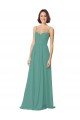 Affordable Spaghetti Straps Sweetheart A-Line Chiffon Bridesmaid Dress
