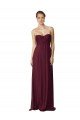 Affordable Floor Length Chiffon Bridesmaid Dress with Sweetheart Neckline