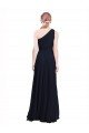 Affordable Long Chiffon Bridesmaid Dress with One Shoulder Neckline And Belt