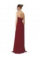 Affordable Hand-Ruched Sweetheart Long Chiffon Bridesmaid Dress