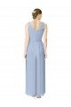 Affordable Long V-Neckline Chiffon Bridesmaid Dress with Twisted Waist