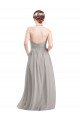 Affordable Halter High Neck Long Chiffon Bridesmaid Dress with Open Back